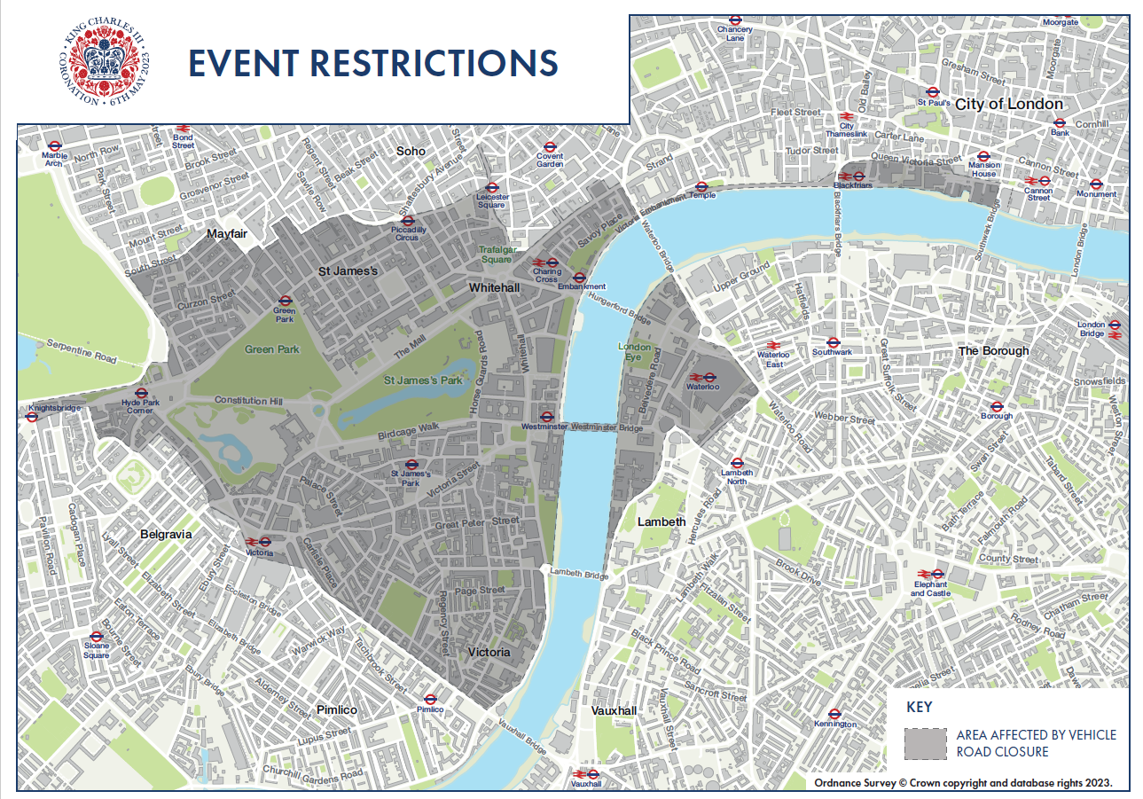 Map of road restrictions